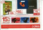 15% off iTunes Cards @ Coles (From 16-Apr to 22-Apr)