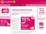10% off storewide at Priceline for Clubcard members (free to join) for 12-13 May