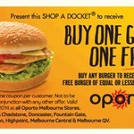 Buy One Get One Free Oporto Burger at All Melbourne Stores (Sydney**)