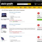 15% OFF Acer Computers at DickSmith