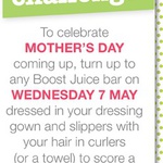 Free Original Boost Juice 07/05 for Wearing Your PJ's