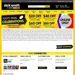 DICK SMITH $20 off $99-299, $40 off $300-499, $60 off $500-999, $80 off $1000+ @DSE Again