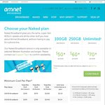 Amnet Naked Broadband ADSL 2+ Plan 100GB for $50, Unlimited for $70 Per Month (WA Only)