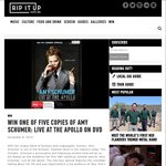 Win 1 of 5 copies of 'Amy Schumer: Live at the Apollo' on DVD from Rip it up [SA]