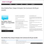 Kiss Mobile Keep It Simple $0.95 a Month Unlimited on Net Calls