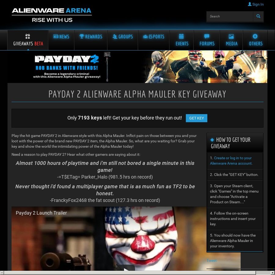 Payday 2 - Alpha Mauler DLC (STEAM)