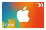 iTunes Gift Cards 20% off Face Value (Minimum $30) @ Australia Post + Free Delivery