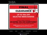 SABA - Up to 70% Off Selected Merchandise