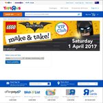 Free LEGO Batman Make and Take Event - @ Toys "R" Us (VIP Membership Required)