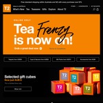 Select Tea Boxes $10, T2 on The Run Gift Pack $30 (Was $55), Big Chill $40 (Was $60), 16pk of Teas $60 (Was $90) + More @ T2 Tea