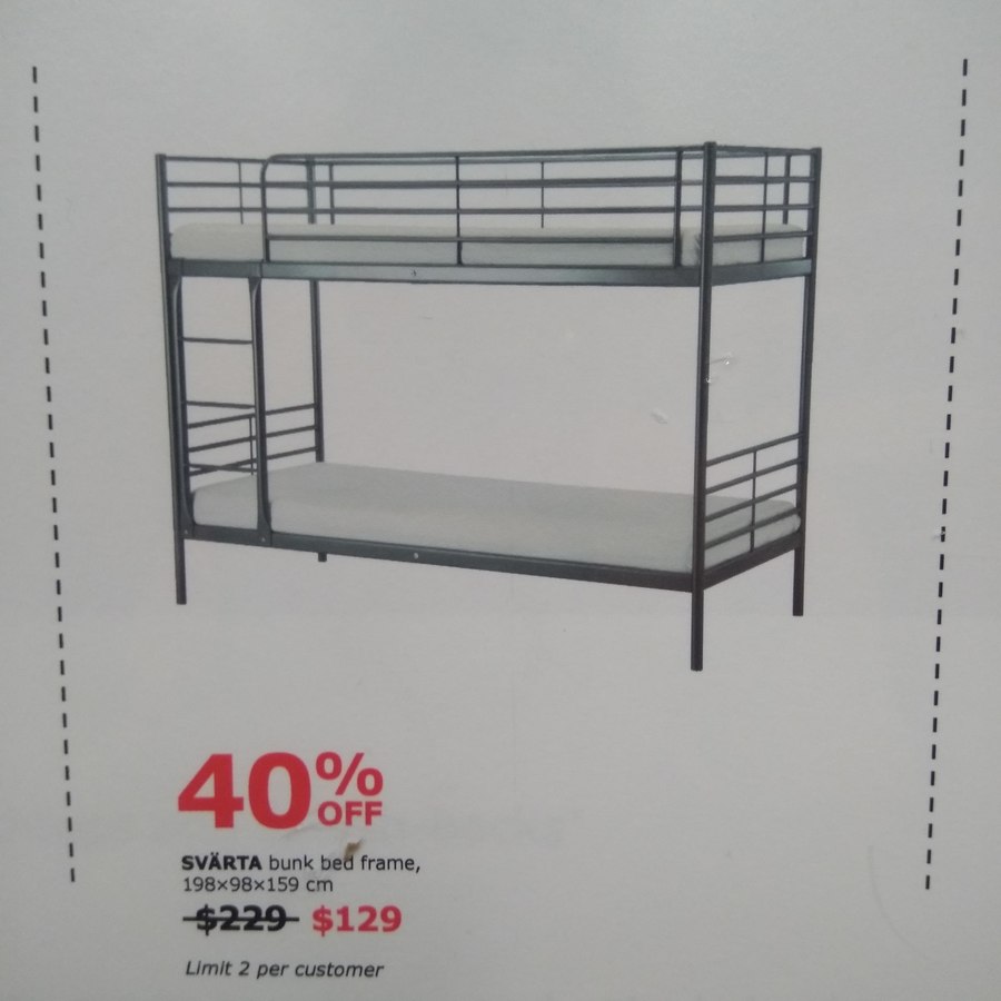 Svarta Bunk Bed Frame 129 40 Off, Ikea Svarta Bunk Bed