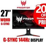 Acer Predator XB271HU 27" 1440p 144hz G-Sync IPS $799.20 Delivered @ OnLine Computer eBay