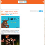 Win a Family Pass (4 Tix) to The Gruffalo at QUT Gardens Theatre from Must Do Brisbane