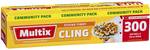 Multix Cling Wrap Premium Value Pack 33cm x 300m $6.62 (Was $13.25) @ Woolworths