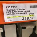 Bose QuietComfort 35 Noise Cancelling Headphones $318.98 @ Costco (Membership Required)