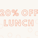 20% off Lunch 12.30-1.30pm (AEDT) via Skipapp
