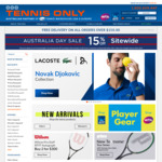 15% off Sitewide @ Tennis Only