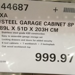 NXA 8 Piece Stainless Steel Garage Cabinet Set $999.97 @ Costco (Membership Required)