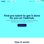 $20 off Your First Task ($50 Min Spend) @ Taskhub