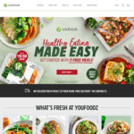 15% off: 8 Meals + Free Poppin Chicken $44.88 ($5.61 Per Meal) | 5 x $9.95 Meals + 2 LM Meals $42.29 ($6.04 per Meal) @ Youfoodz