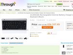 Weekly Deal 10,000mAh Rechargeable External Battery Charger with Keyboard $105.57 Free Shipping 