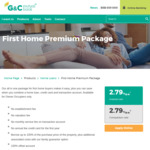 G&C Mutual Bank First Home Premium Package Loan 2.79%, Offset Account (ADI), $375 Annual Fee