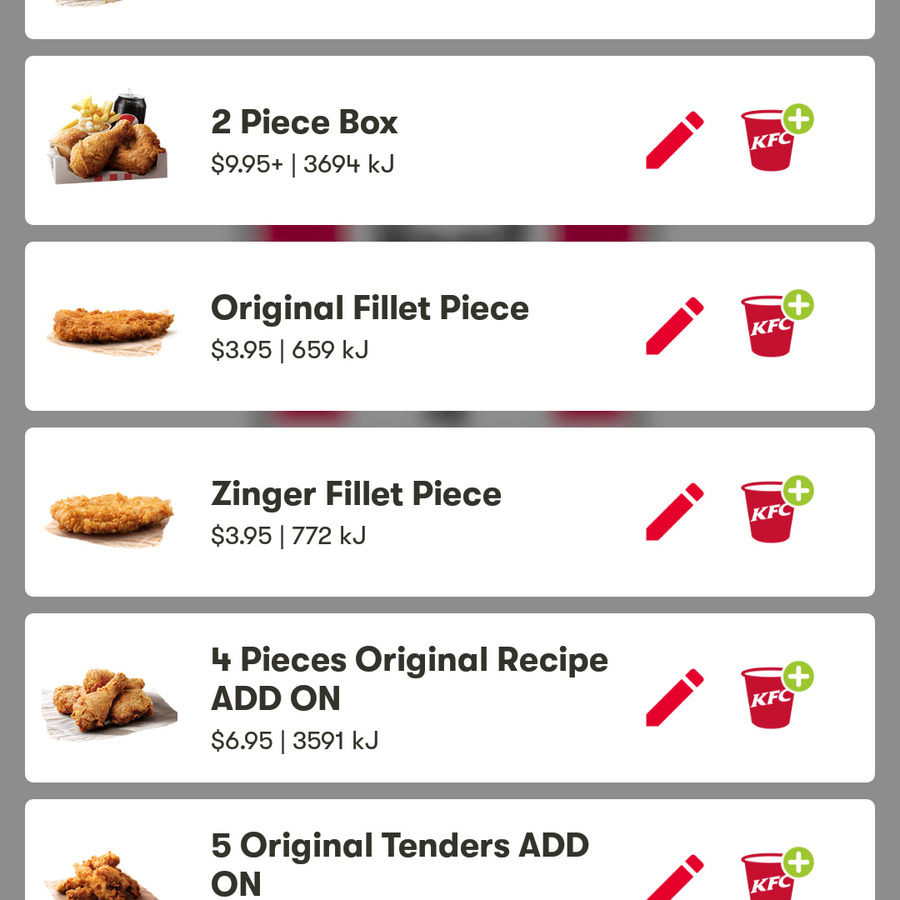 4 Pieces Of Original Recipe For 6 95 Kfc Via The App Ozbargain