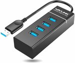 4 Port USB 3.0 Hub $13.99 + Delivery ($0 with Prime / $39 Spend), USB C 3.1 to SATA HDD Dock $49.99 Delivered @ Wavlink Amazon