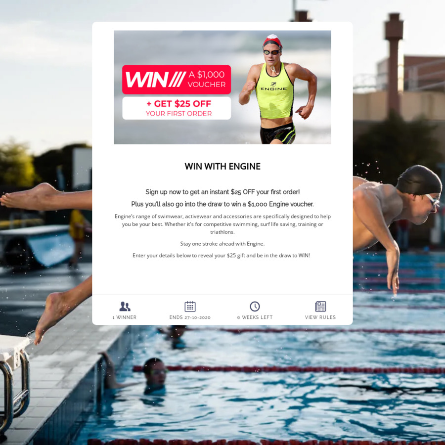 Win a 1,000 Swimwear/Activewear Voucher from Engine Swim OzBargain