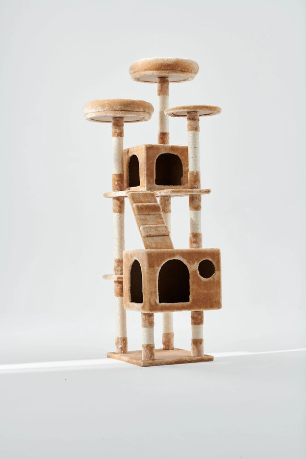 Cat Scratching Tree 140cm Beige from 89 Was 139 5