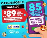 85GB 365 Day Plan Unlimited Talk & Text $89 (Was $120) @ Catch Connect