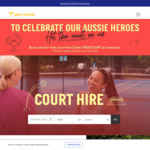 Free Tennis Court Hire (1 Hour or <$20 Fee) at Select Courts Australia Wide from Tennis Australia
