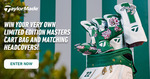 Win a Masters Golf Cart Bag and 4 Matching Masters Golf Club Head Covers Worth $1,395 from TaylorMade