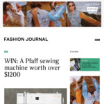 Win a Pfaff Passport 3.0 Sewing Machine Worth over $1,200 from Fashion Journal