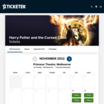 [VIC] Harry Potter and The Cursed Child at Princess Theatre Melbourne, Grand Circle Tickets $75 + $9.35 Service Fee @ Ticketek