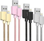 AHGEIIY Lightning Cable, Mfi Certified 1M 4-Pack Colour Mix $8.75 + Delivery ($0 with Prime/ $39 Spend) @ AHGEIIY-Au Amazon AU