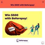 Win a $500 Gift Card with Beforepay