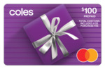 $0 Purchase Fee on $100 and $250 Coles MasterCard Digital Gift Cards (Save $5 & $7 Per Card) @ Giftcards.com.au