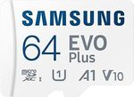 Samsung EVO Plus Micro SD Card 64GB $7, 128GB $15, 256GB $26, 512GB $48 + Delivery ($0 with Prime/ $39 Spend) @ Amazon AU