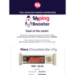 $1.10 Cash Back in Shping Rewards on Mars Bar 47g (Currently $1.10 at Woolworths) @ Shping (Activation Required)