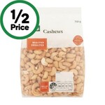 ½ Price: Woolworths Roasted Unsalted or Salted Cashews 750g $9 @ Woolworths