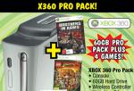 XBOX 360 with 60gb + 4 games + wireless controller + xbox live silver FOR $449