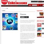 CokeUnleashed 10 Tokens a Choice of 7 EA Games Android/iOS/java