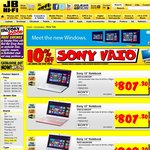 JB HI-FI Sale 10% off Sony Computers