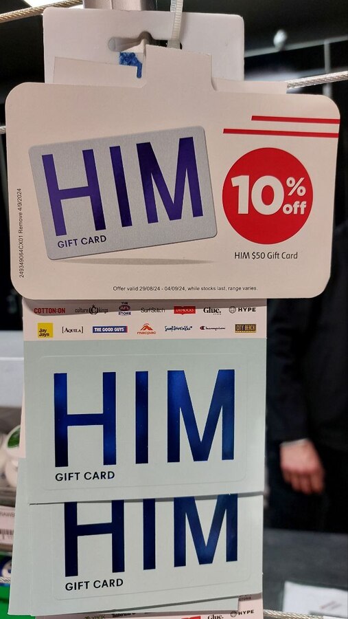 10% off $50 TCN Him Gift Card @ Shell Coles Express & Reddy Express (In ...