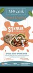 [QLD] $1 Kebab, 1 Per Customer, Excludes Extras & Upgrades @ Mozaik Mediterranean Taste (South Toowoomba)