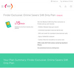 Online Saver Medium SIM Only Plan 50GB $15/Month for 6 Months ($29/M Ongoing, Optus Network) @ Southern Phone