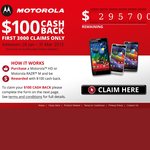Motorola HD or Razr M $100 Cash Back First 3000 Claims Only from Telstra