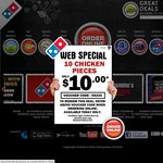 Domino's 10 Chicken Pieces $10 TODAY ONLY