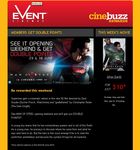 Double CineBuzz Points When You See Man of Steel (this weekend only)